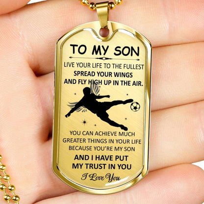 Son Dog Tag, Dog Tag For Son, Gift For Son, Son Necklace, Father And Son Dog Tag-182 Gifts For Son Rakva