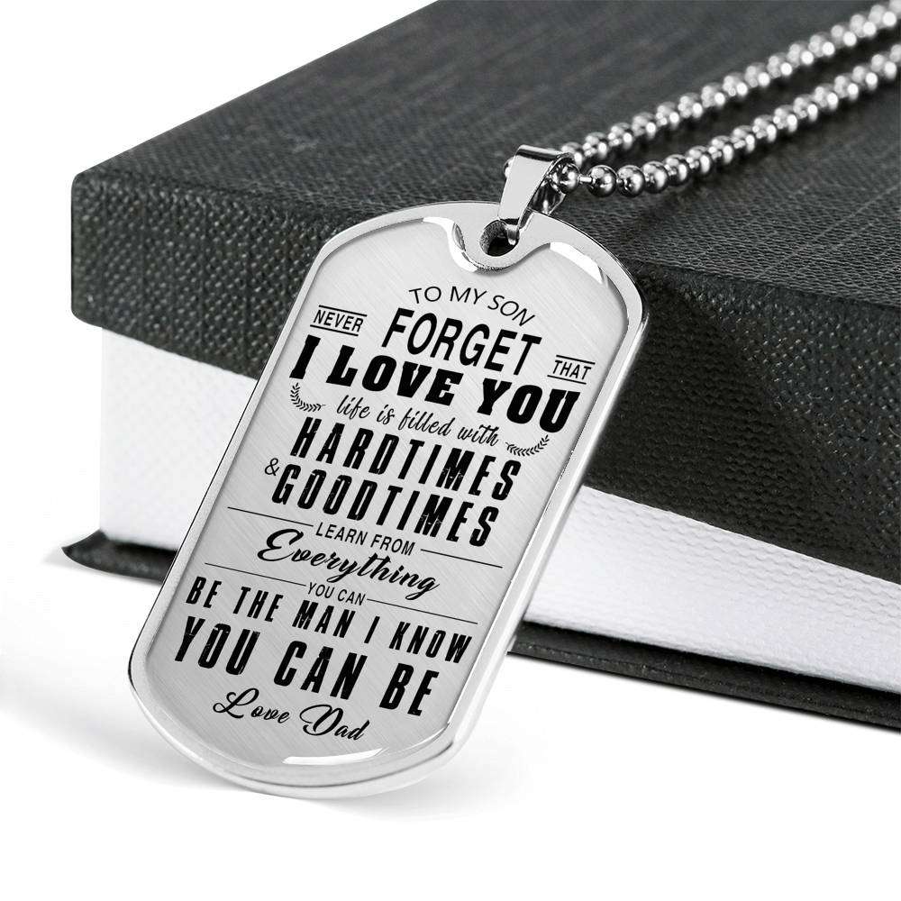 Son Dog Tag, Dog Tag For Son, Gift For Son, Son Necklace, Father And Son Dog Tag-185 Gifts For Son Rakva