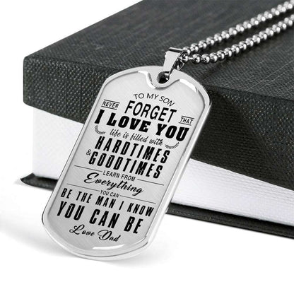 Son Dog Tag, Dog Tag For Son, Gift For Son, Son Necklace, Father And Son Dog Tag-185 Gifts For Son Rakva