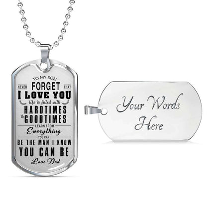 Son Dog Tag, Dog Tag For Son, Gift For Son, Son Necklace, Father And Son Dog Tag-185 Gifts For Son Rakva
