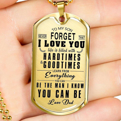 Son Dog Tag, Dog Tag For Son, Gift For Son, Son Necklace, Father And Son Dog Tag-185 Gifts For Son Rakva