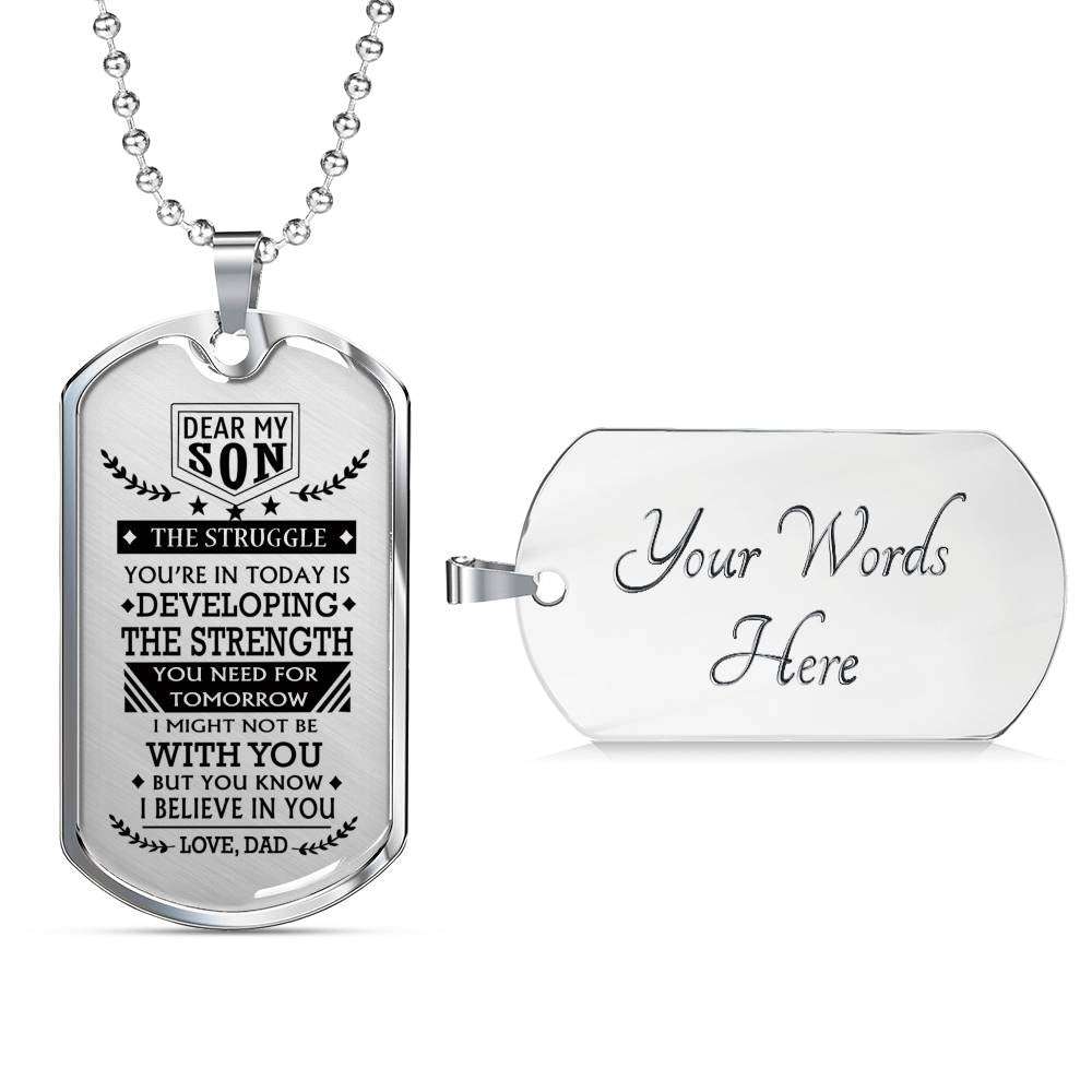 Son Dog Tag, Dog Tag For Son, Gift For Son, Son Necklace, Father And Son Dog Tag-192 Gifts For Son Rakva