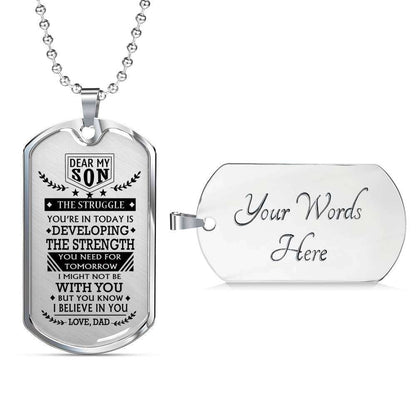 Son Dog Tag, Dog Tag For Son, Gift For Son, Son Necklace, Father And Son Dog Tag-192 Gifts For Son Rakva