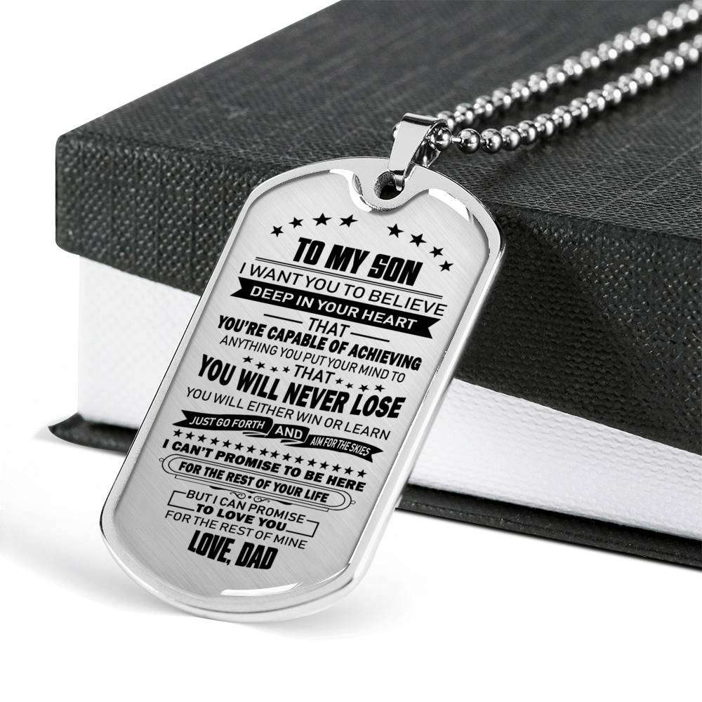 Son Dog Tag, Dog Tag For Son, Gift For Son, Son Necklace, Father And Son Dog Tag-193 Gifts For Son Rakva