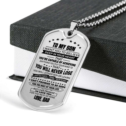 Son Dog Tag, Dog Tag For Son, Gift For Son, Son Necklace, Father And Son Dog Tag-193 Gifts For Son Rakva