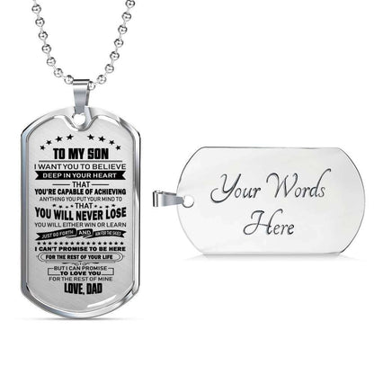 Son Dog Tag, Dog Tag For Son, Gift For Son, Son Necklace, Father And Son Dog Tag-193 Gifts For Son Rakva