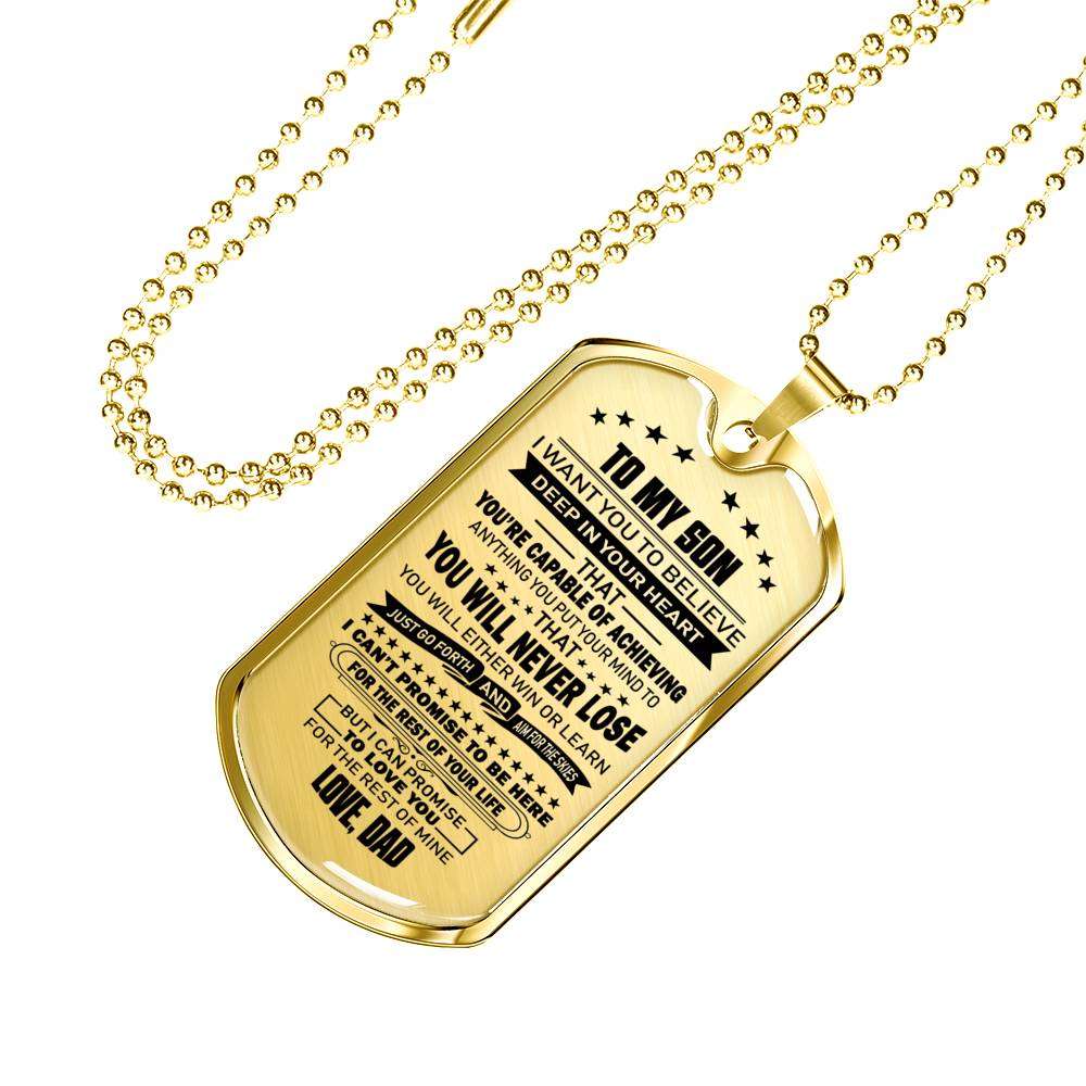 Son Dog Tag, Dog Tag For Son, Gift For Son, Son Necklace, Father And Son Dog Tag-193 Gifts For Son Rakva