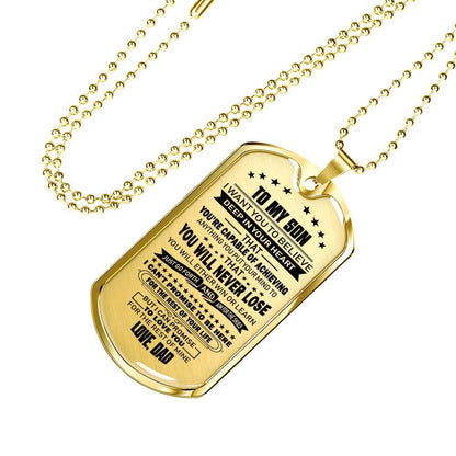 Son Dog Tag, Dog Tag For Son, Gift For Son, Son Necklace, Father And Son Dog Tag-193 Gifts For Son Rakva