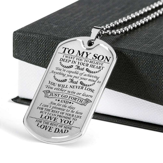Son Dog Tag, Dog Tag For Son, Gift For Son, Son Necklace, Father And Son Dog Tag-195 Gifts For Son Rakva