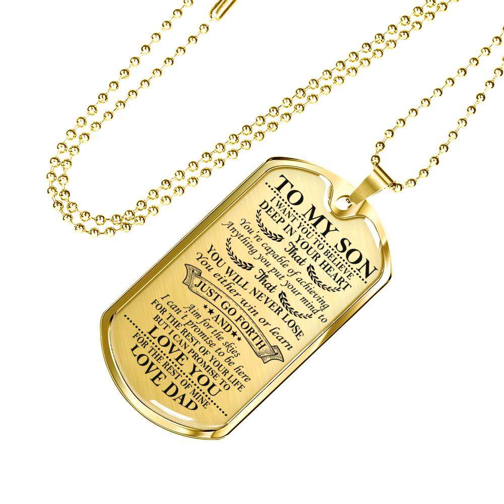 Son Dog Tag, Dog Tag For Son, Gift For Son, Son Necklace, Father And Son Dog Tag-195 Gifts For Son Rakva