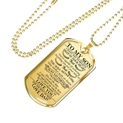 Son Dog Tag, Dog Tag For Son, Gift For Son, Son Necklace, Father And Son Dog Tag-195 Gifts For Son Rakva
