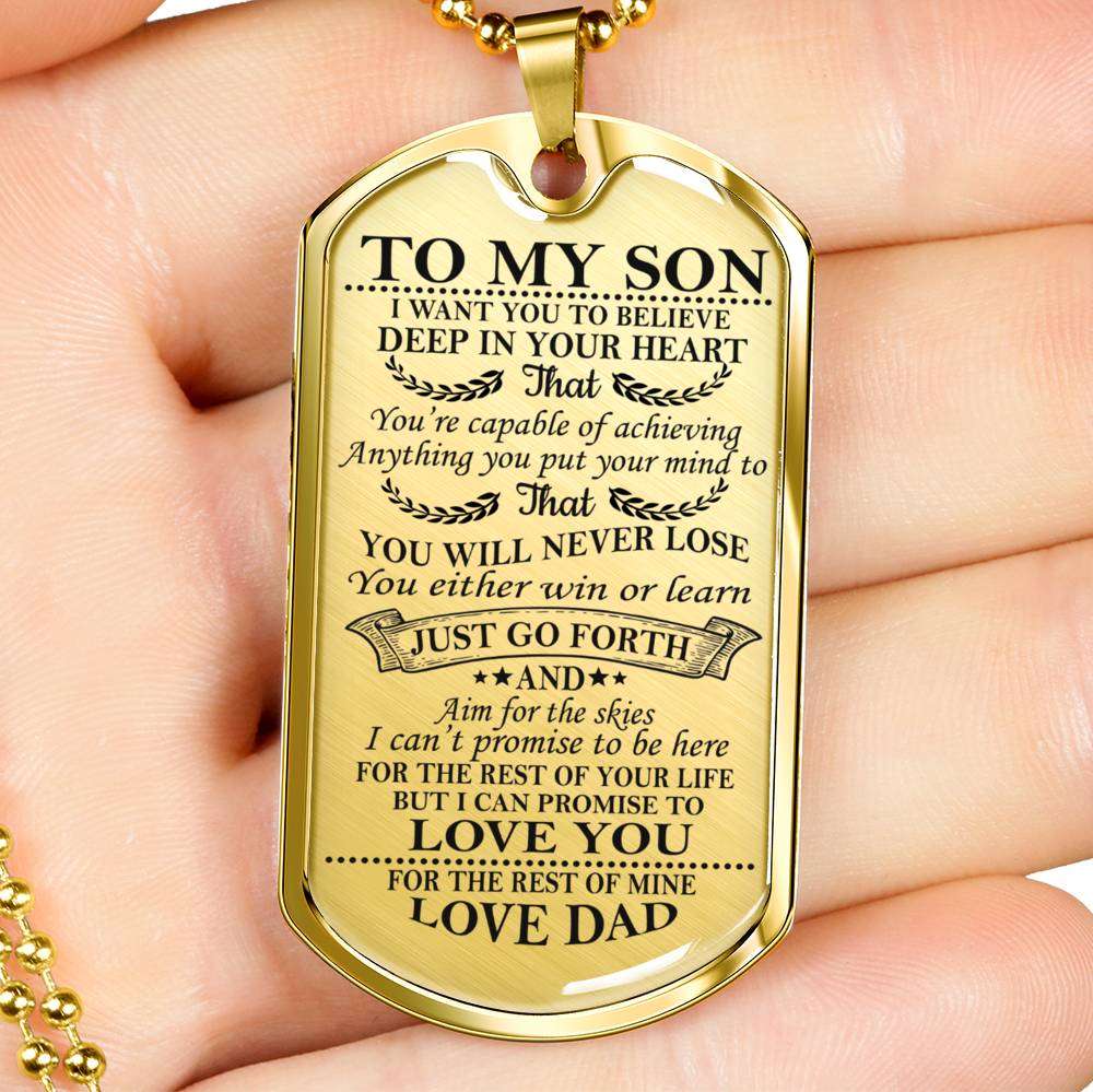 Son Dog Tag, Dog Tag For Son, Gift For Son, Son Necklace, Father And Son Dog Tag-195 Gifts For Son Rakva