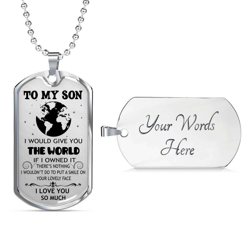 Son Dog Tag, Dog Tag For Son, Gift For Son, Son Necklace, Father And Son Dog Tag-196 Gifts For Son Rakva