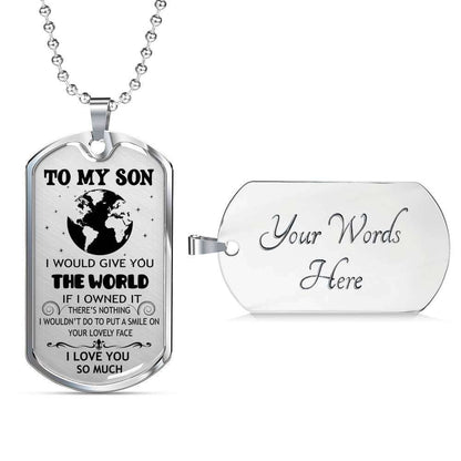 Son Dog Tag, Dog Tag For Son, Gift For Son, Son Necklace, Father And Son Dog Tag-196 Gifts For Son Rakva
