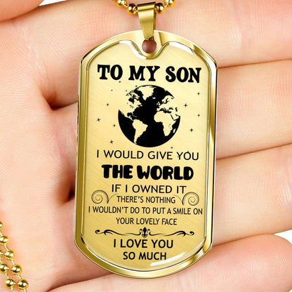 Son Dog Tag, Dog Tag For Son, Gift For Son, Son Necklace, Father And Son Dog Tag-196 Gifts For Son Rakva
