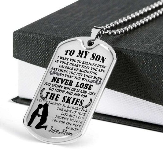 Son Dog Tag, Dog Tag For Son, Gift For Son, Son Necklace, Father And Son Dog Tag-197 Gifts For Son Rakva