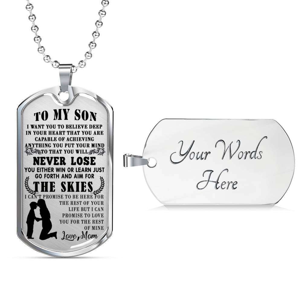 Son Dog Tag, Dog Tag For Son, Gift For Son, Son Necklace, Father And Son Dog Tag-197 Gifts For Son Rakva