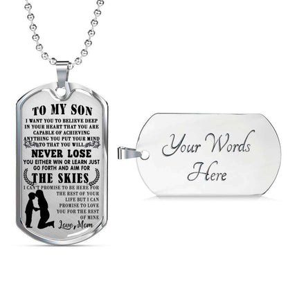 Son Dog Tag, Dog Tag For Son, Gift For Son, Son Necklace, Father And Son Dog Tag-197 Gifts For Son Rakva