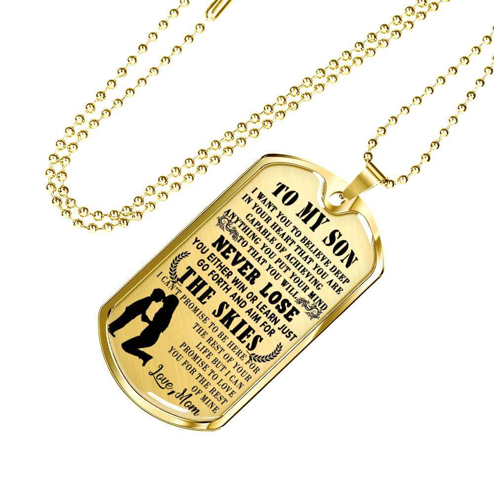 Son Dog Tag, Dog Tag For Son, Gift For Son, Son Necklace, Father And Son Dog Tag-197 Gifts For Son Rakva