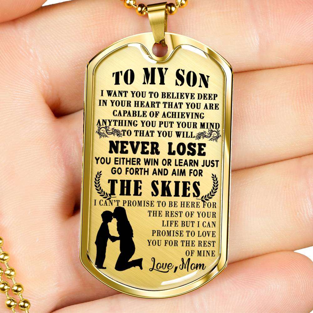 Son Dog Tag, Dog Tag For Son, Gift For Son, Son Necklace, Father And Son Dog Tag-197 Gifts For Son Rakva