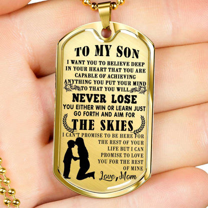 Son Dog Tag, Dog Tag For Son, Gift For Son, Son Necklace, Father And Son Dog Tag-197 Gifts For Son Rakva