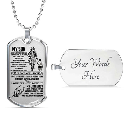 Son Dog Tag, Dog Tag For Son, Gift For Son, Son Necklace, Father And Son Dog Tag-2 Gifts For Son Rakva