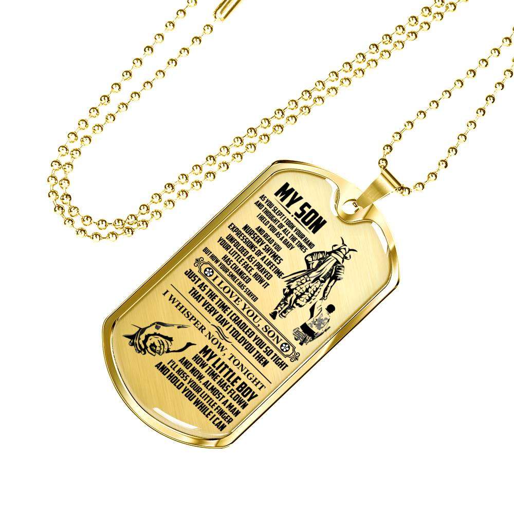 Son Dog Tag, Dog Tag For Son, Gift For Son, Son Necklace, Father And Son Dog Tag-2 Gifts For Son Rakva