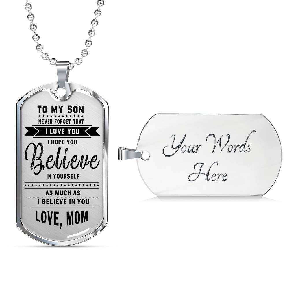 Son Dog Tag, Dog Tag For Son, Gift For Son, Son Necklace, Father And Son Dog Tag-20 Gifts For Son Rakva