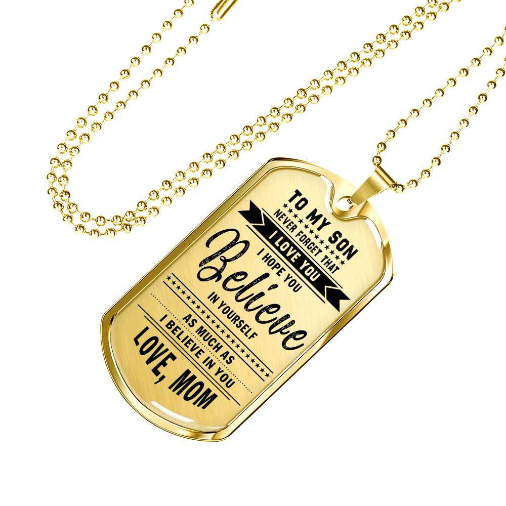 Son Dog Tag, Dog Tag For Son, Gift For Son, Son Necklace, Father And Son Dog Tag-20 Gifts For Son Rakva