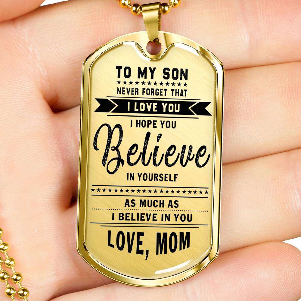 Son Dog Tag, Dog Tag For Son, Gift For Son, Son Necklace, Father And Son Dog Tag-20 Gifts For Son Rakva
