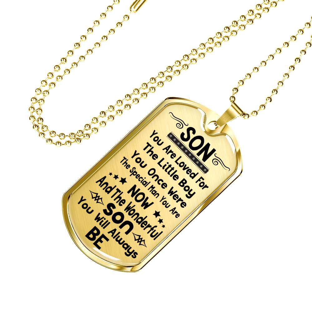 Son Dog Tag, Dog Tag For Son, Gift For Son, Son Necklace, Father And Son Dog Tag-201 Gifts For Son Rakva