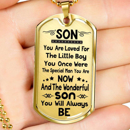 Son Dog Tag, Dog Tag For Son, Gift For Son, Son Necklace, Father And Son Dog Tag-201 Gifts For Son Rakva