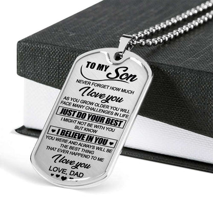 Son Dog Tag, Dog Tag For Son, Gift For Son, Son Necklace, Father And Son Dog Tag-202 Gifts For Son Rakva