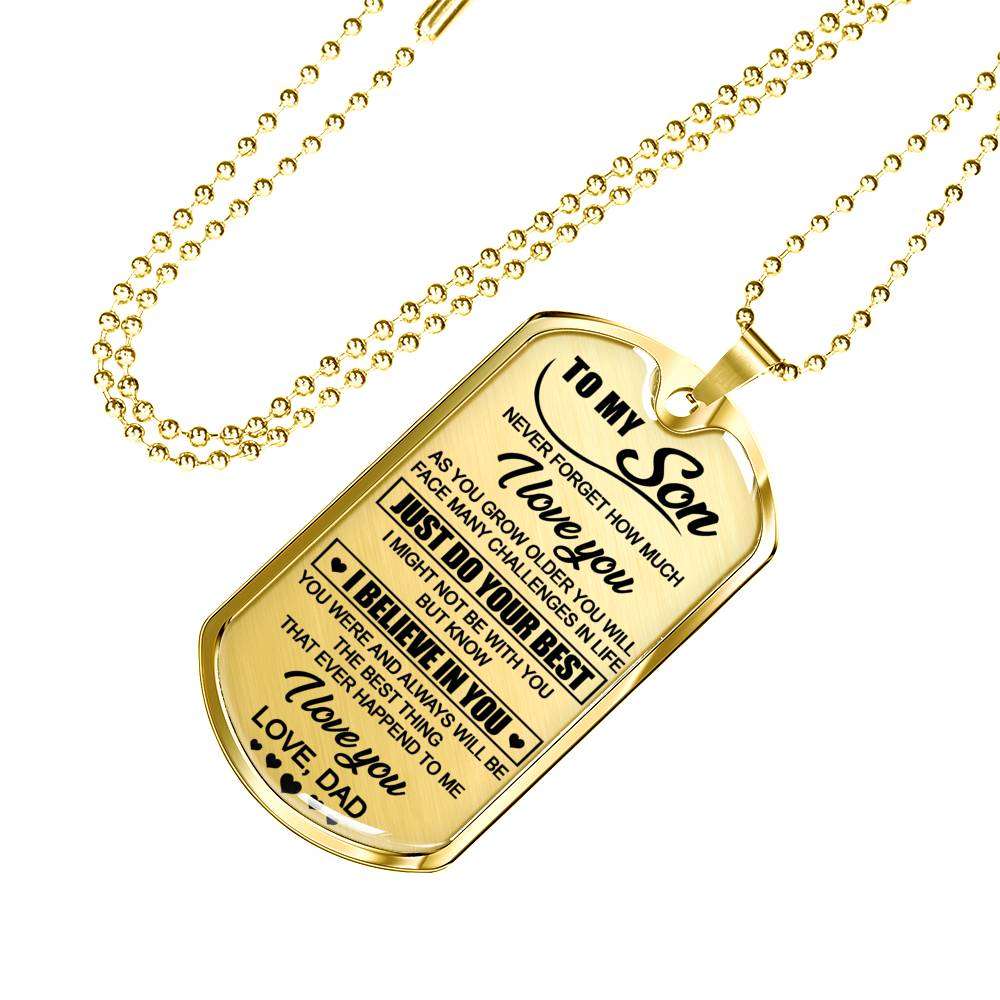 Son Dog Tag, Dog Tag For Son, Gift For Son, Son Necklace, Father And Son Dog Tag-202 Gifts For Son Rakva