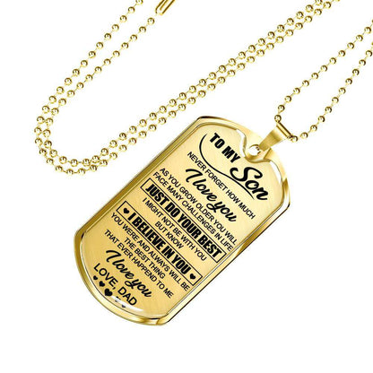 Son Dog Tag, Dog Tag For Son, Gift For Son, Son Necklace, Father And Son Dog Tag-202 Gifts For Son Rakva