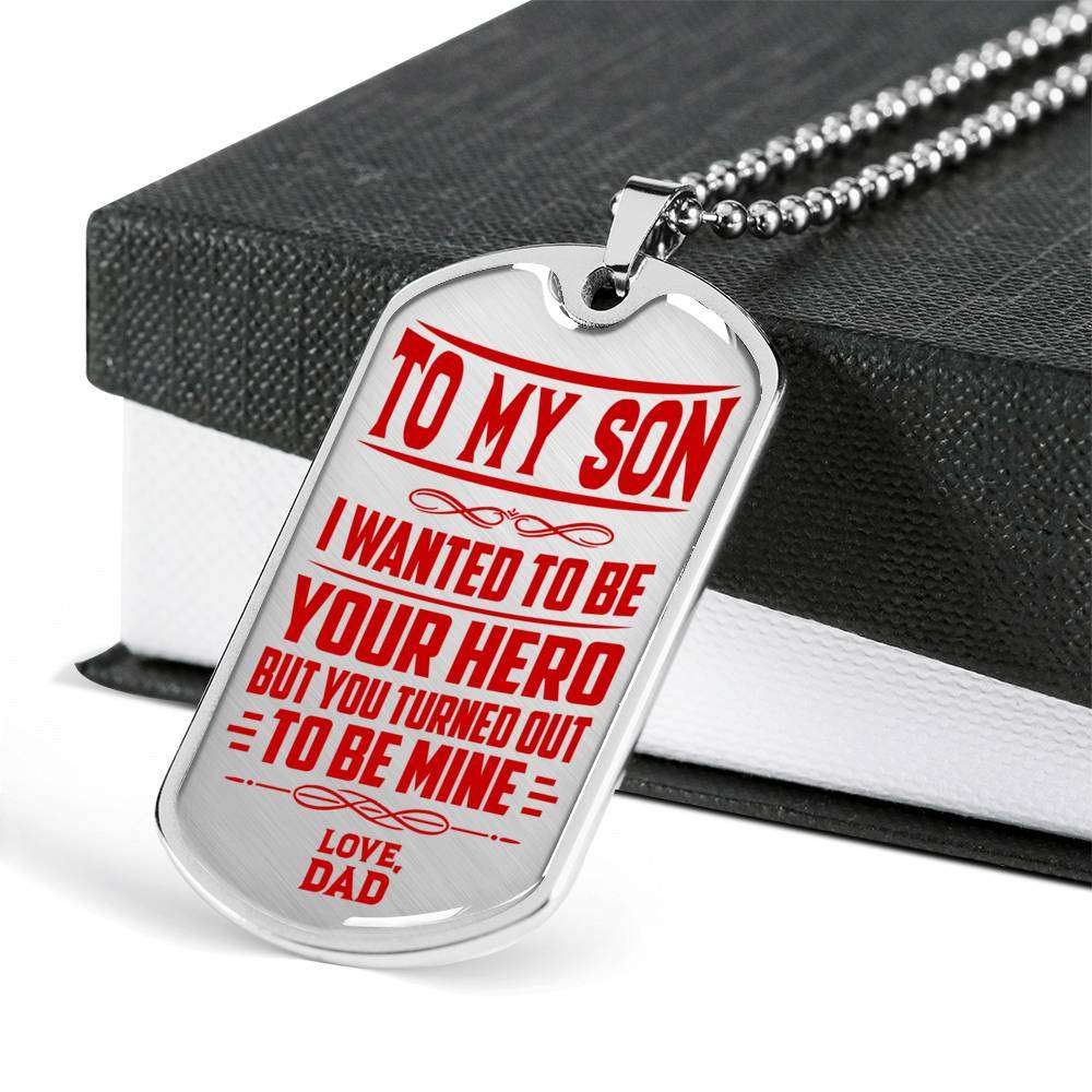Son Dog Tag, Dog Tag For Son, Gift For Son, Son Necklace, Father And Son Dog Tag-203 Gifts For Son Rakva