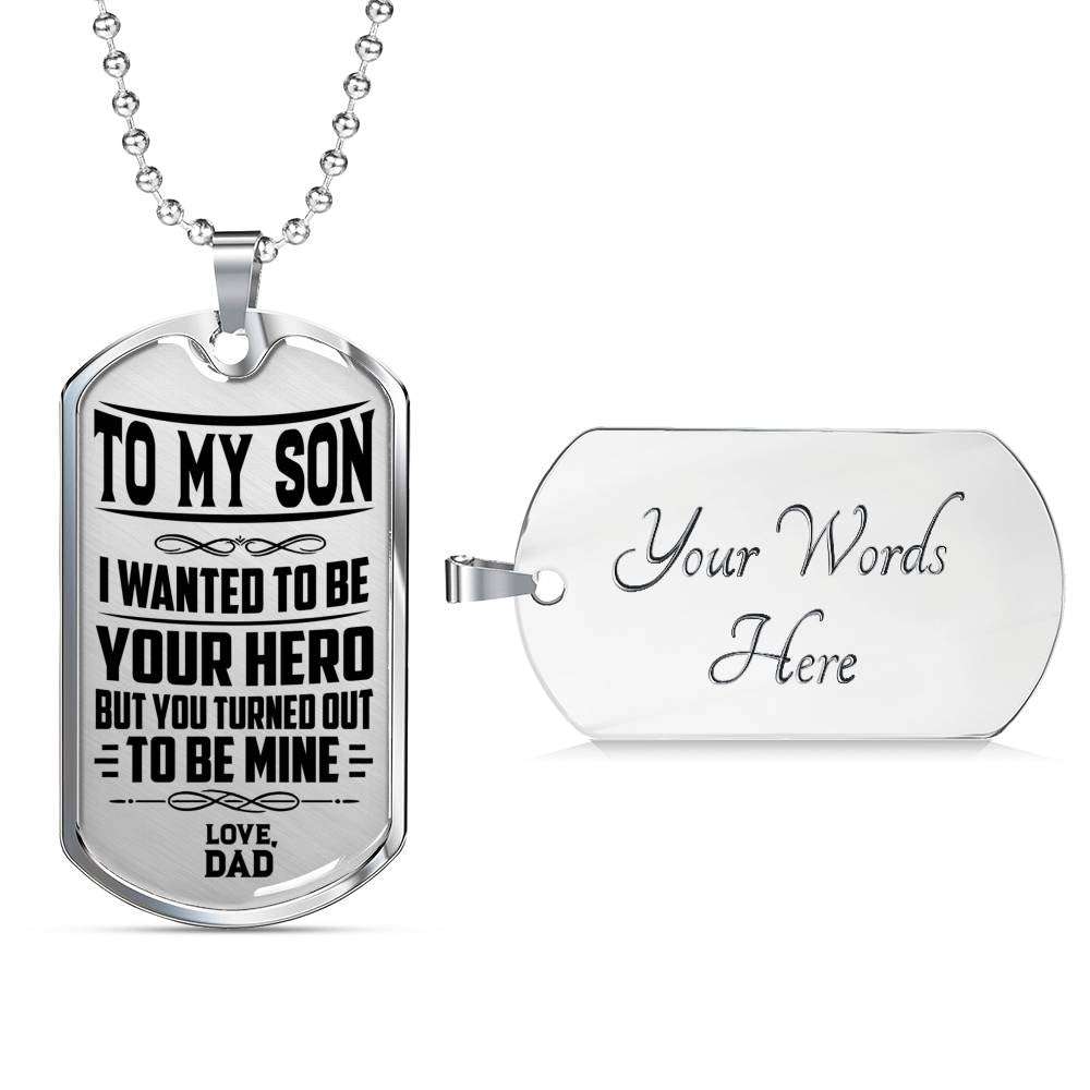Son Dog Tag, Dog Tag For Son, Gift For Son, Son Necklace, Father And Son Dog Tag-205 Gifts For Son Rakva