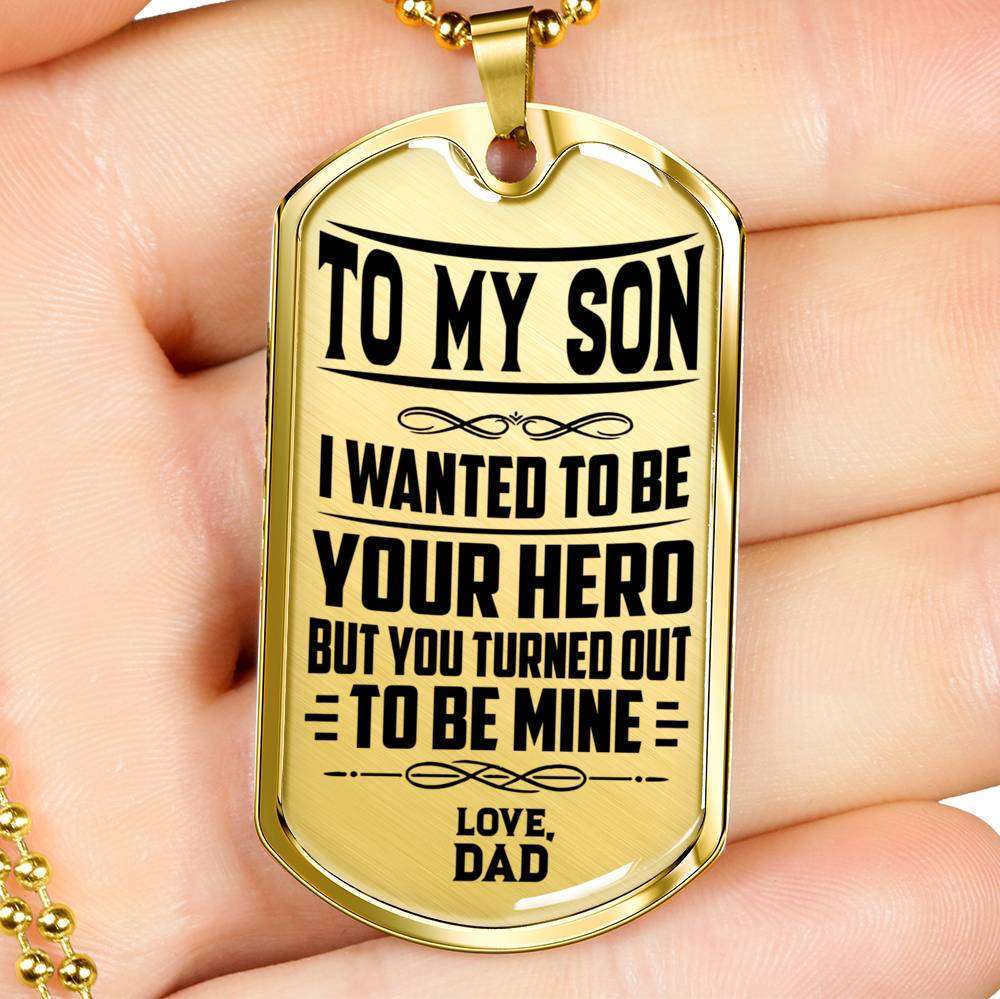 Son Dog Tag, Dog Tag For Son, Gift For Son, Son Necklace, Father And Son Dog Tag-205 Gifts For Son Rakva