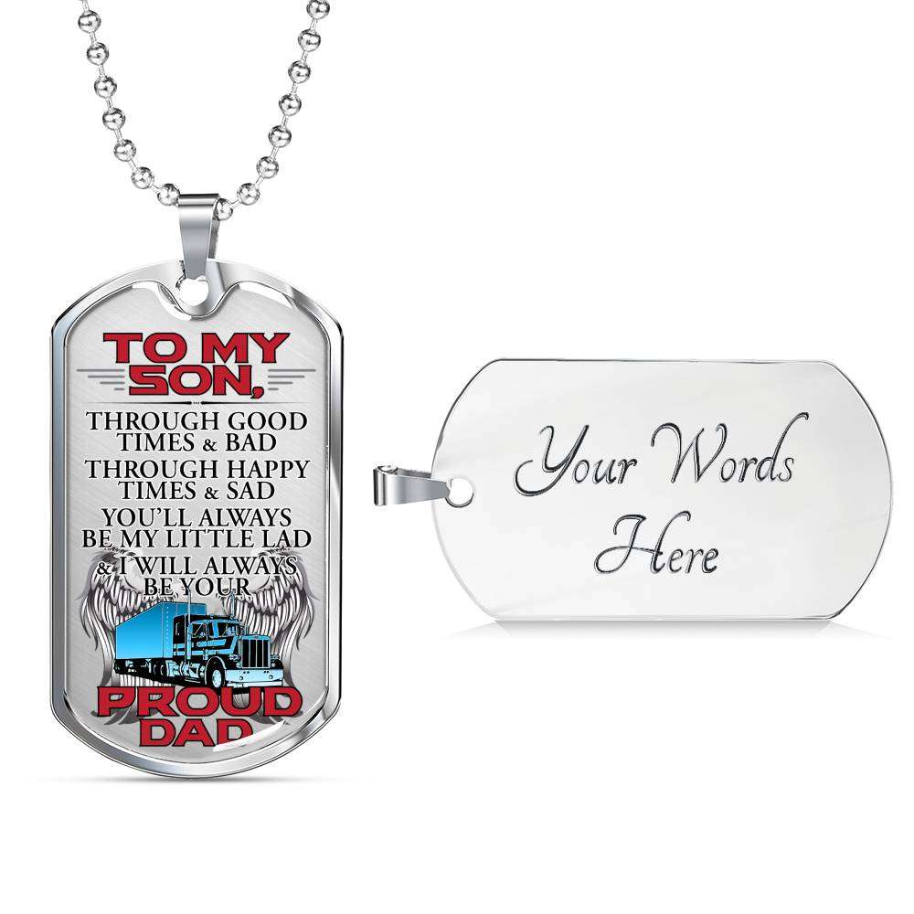 Son Dog Tag, Dog Tag For Son, Gift For Son, Son Necklace, Father And Son Dog Tag-206 Gifts For Son Rakva
