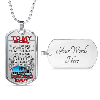 Son Dog Tag, Dog Tag For Son, Gift For Son, Son Necklace, Father And Son Dog Tag-206 Gifts For Son Rakva
