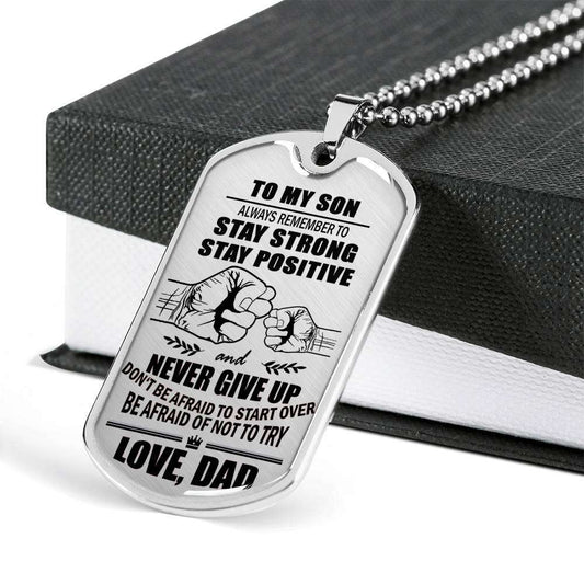 Son Dog Tag, Dog Tag For Son, Gift For Son, Son Necklace, Father And Son Dog Tag-208 Gifts For Son Rakva