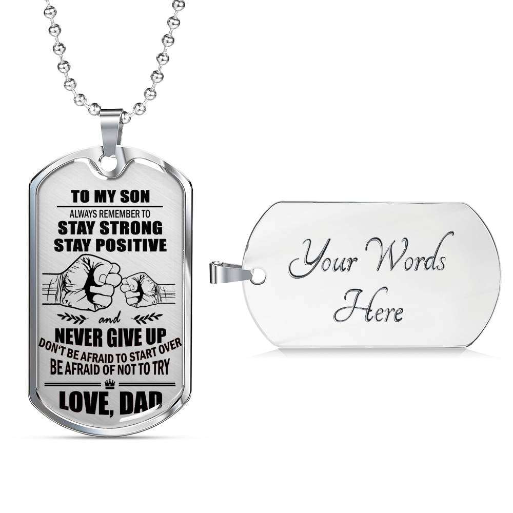 Son Dog Tag, Dog Tag For Son, Gift For Son, Son Necklace, Father And Son Dog Tag-208 Gifts For Son Rakva