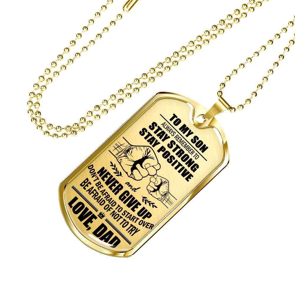 Son Dog Tag, Dog Tag For Son, Gift For Son, Son Necklace, Father And Son Dog Tag-208 Gifts For Son Rakva