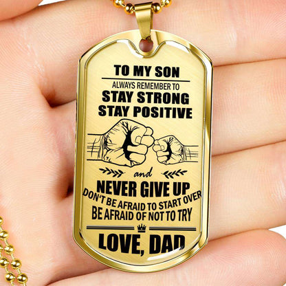 Son Dog Tag, Dog Tag For Son, Gift For Son, Son Necklace, Father And Son Dog Tag-208 Gifts For Son Rakva