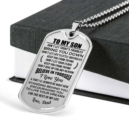 Son Dog Tag, Dog Tag For Son, Gift For Son, Son Necklace, Father And Son Dog Tag-210 Gifts For Son Rakva