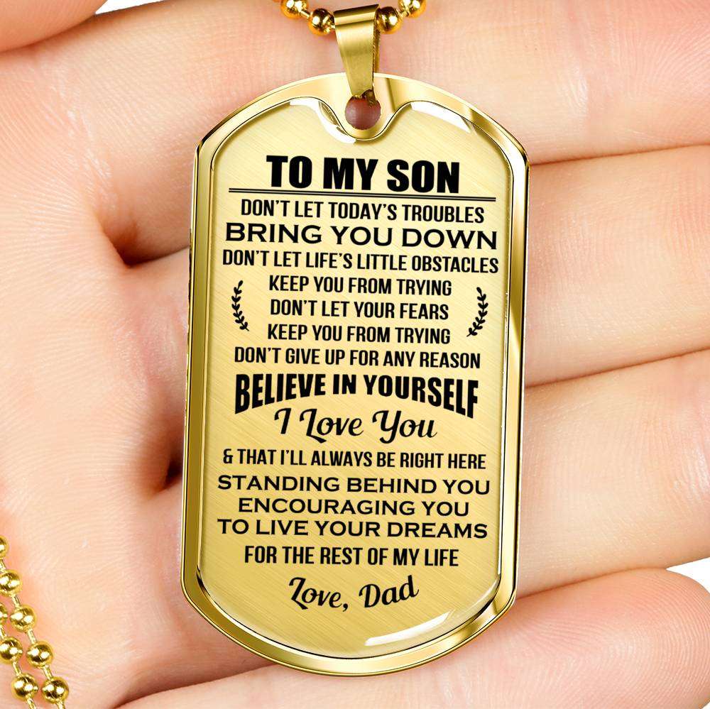 Son Dog Tag, Dog Tag For Son, Gift For Son, Son Necklace, Father And Son Dog Tag-210 Gifts For Son Rakva