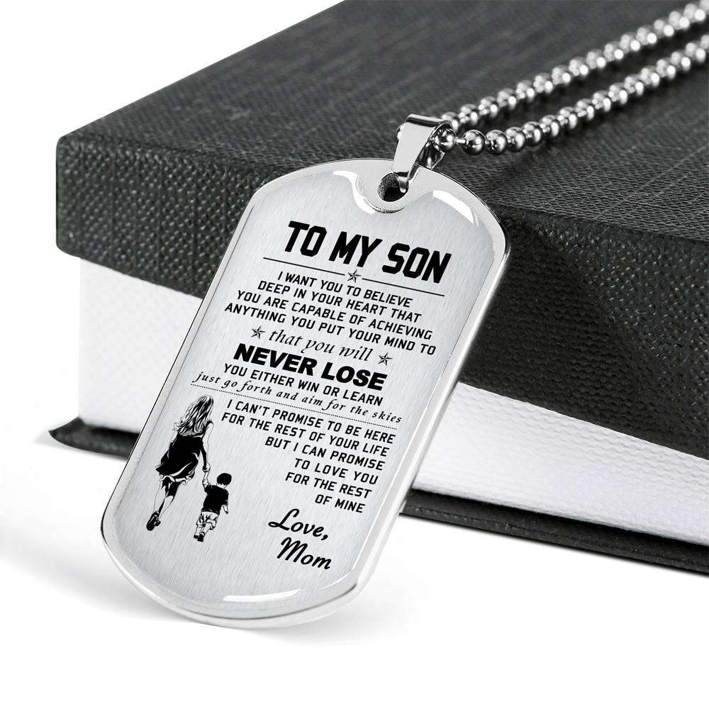 Son Dog Tag, Dog Tag For Son, Gift For Son, Son Necklace, Father And Son Dog Tag-22 Gifts For Son Rakva
