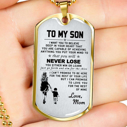 Son Dog Tag, Dog Tag For Son, Gift For Son, Son Necklace, Father And Son Dog Tag-22 Gifts For Son Rakva