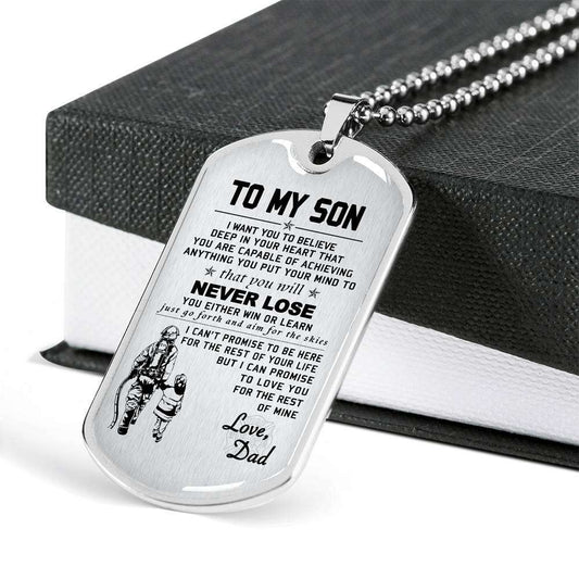 Son Dog Tag, Dog Tag For Son, Gift For Son, Son Necklace, Father And Son Dog Tag-24 Gifts For Son Rakva