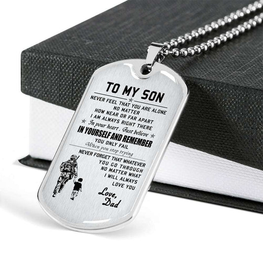 Son Dog Tag, Dog Tag For Son, Gift For Son, Son Necklace, Father And Son Dog Tag-25 Gifts For Son Rakva